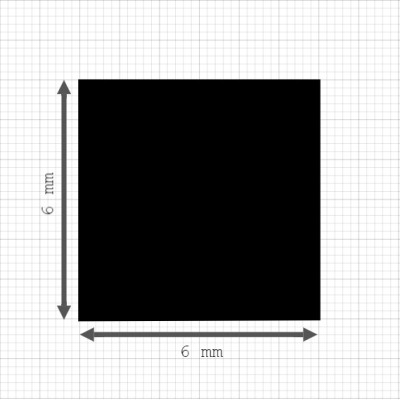 Luikenpakking | EPDM | 6 x 6 mm 